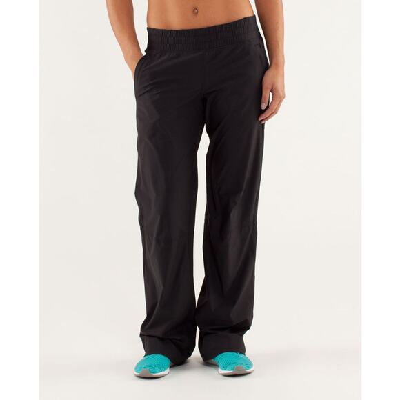 lululemon athletica Pants - Lululemon Run Dog Runner Jogger Pant 6 Black Lightweight Athletic Performance